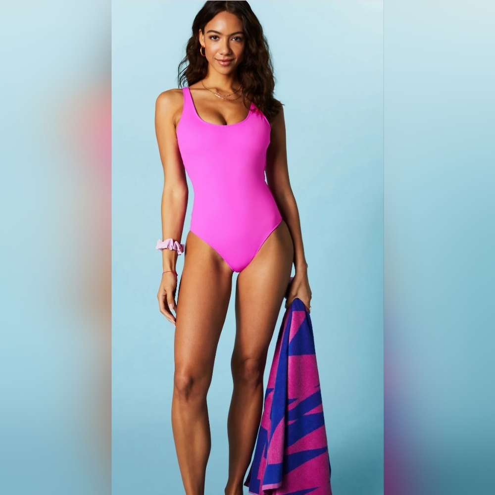 Fabletics Women's Pink One-Piece Swimsuit